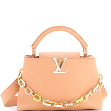 Louis Vuitton Capucines Resin Chain Bag Leather MM