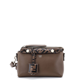 Fendi By The Way Satchel Leather with Zucca Embossed Detail Mini