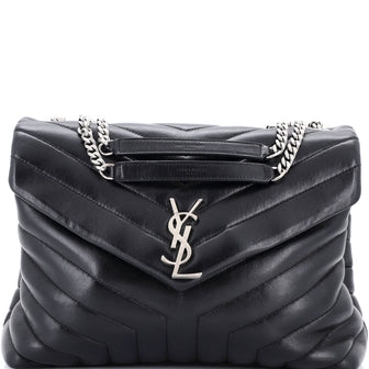Saint Laurent Loulou Shoulder Bag Matelasse Chevron Leather Medium