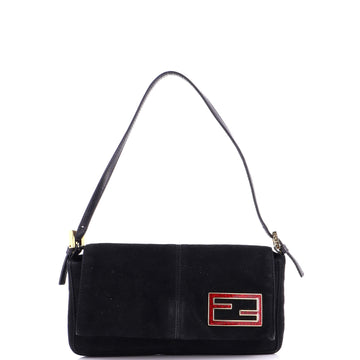 Fendi Flap Baguette Bag Suede