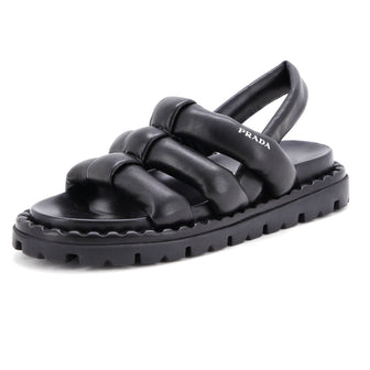 Prada Women's Padded Slingback Sandals Leather
