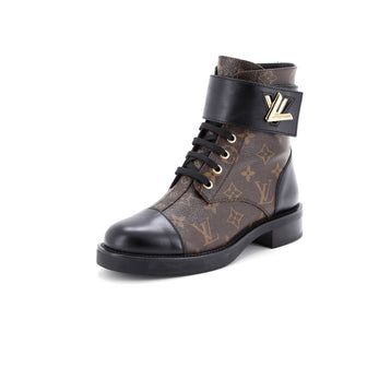 Louis Vuitton Women's Wonderland Flat Ranger Boots Monogram Canvas and Leather