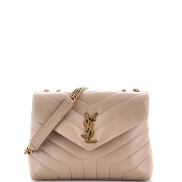 Saint Laurent Loulou Shoulder Bag Matelasse Chevron Leather Small