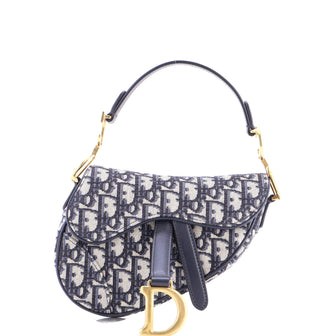 Christian Dior Saddle Handbag Oblique Canvas Mini