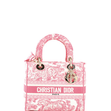 Christian Dior Toile de Jouy Lady D-Lite Bag Embroidered Canvas