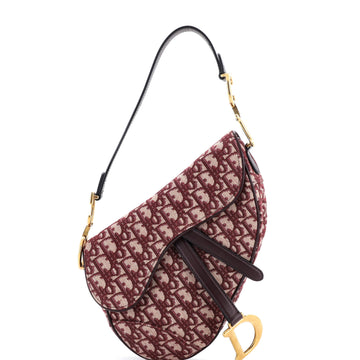 Christian Dior Saddle Handbag Oblique Canvas Medium