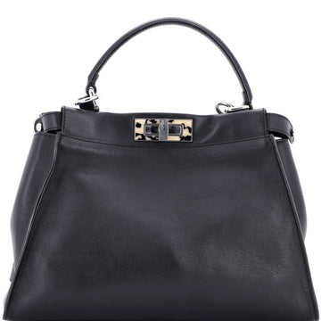 Fendi Peekaboo Bag Leather with Plexiglass Detail Regular