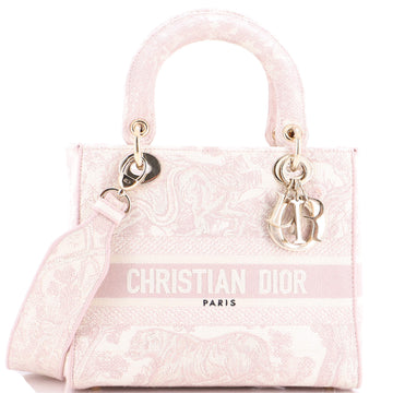 Christian Dior Toile de Jouy Lady D-Lite Bag Embroidered Canvas