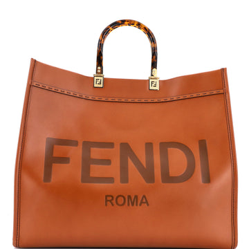 Fendi Sunshine Shopper Tote Leather Large