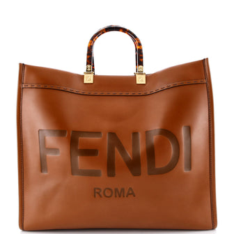 Fendi Sunshine Shopper Tote Leather Large