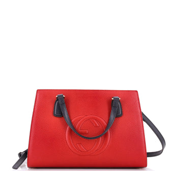 Gucci Soho Convertible Top Handle Satchel Leather Medium
