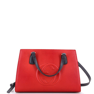 Gucci Soho Convertible Top Handle Satchel Leather Medium