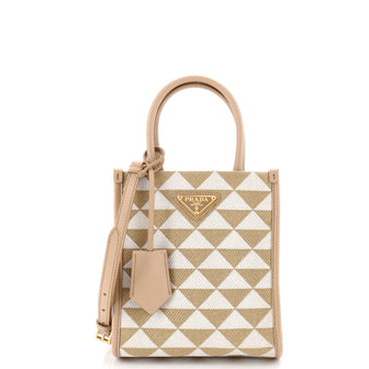 Prada Symbole Shopper Tote Jacquard Mini