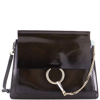 Chloe Faye Shoulder Bag Patent Medium