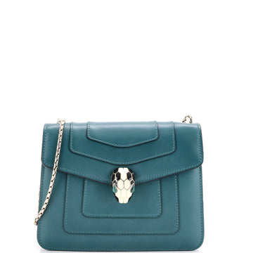Bvlgari Serpenti Forever Square Shoulder Bag Leather Small