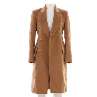 Max Mara Women's Double Breasted Coat Camel Hair