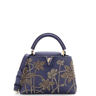 Louis Vuitton Capucines Bag Limited Edition Fleurs d’Asnières Embellished Calfskin BB
