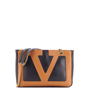 Valentino Garavani Viva Superstar Chain Tote Leather Small