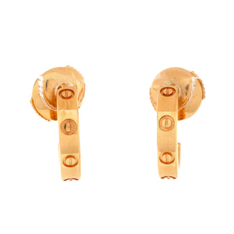 Cartier Love Hoop Earrings 18K Rose Gold Small