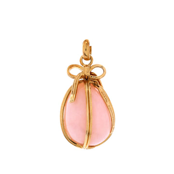 Tiffany & Co. Egg Charm Pendant Pendant & Charms 18K Yellow Gold and Pink Opal