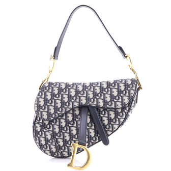 Christian Dior Saddle Handbag Oblique Canvas Mini