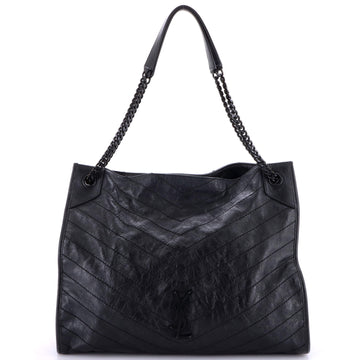 Saint Laurent Niki Shopping Tote Matelasse Chevron Leather Large