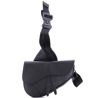 Christian Dior Saddle Crossbody Bag Leather Mini