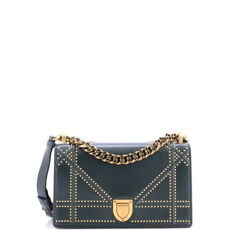 Christian Dior Diorama Flap Bag Studded Leather Small