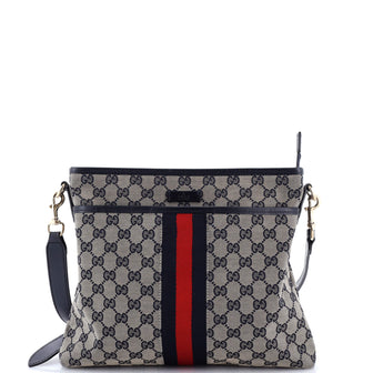 Gucci Front Pocket Web Messenger GG Canvas Small