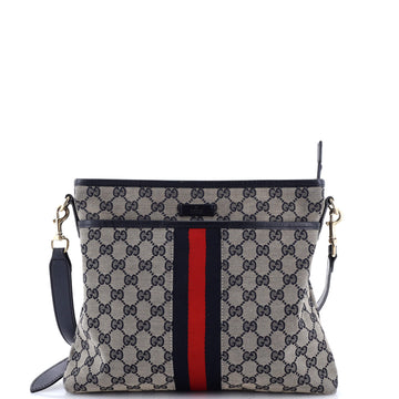 Gucci Front Pocket Web Messenger GG Canvas Small