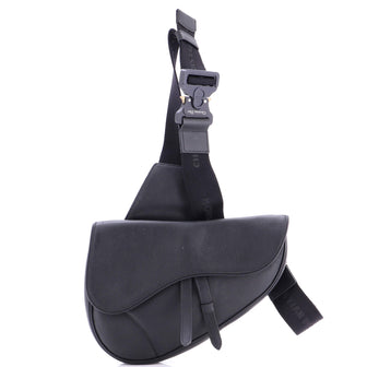 Christian Dior Saddle Crossbody Bag Leather Mini