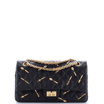 Chanel Brasserie Charms Reissue 2.55 Flap Bag Quilted Calfskin 225