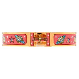 Hermes Clic H Bracelet Printed Enamel Extra Narrow