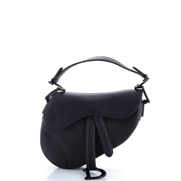 Christian Dior Ultra Matte Saddle Handbag Leather Mini