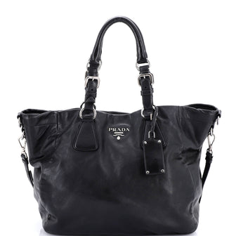 Prada Convertible Buckle Tote Soft Calf Medium