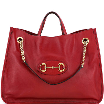 Gucci Horsebit 1955 Chain Tote Leather Large