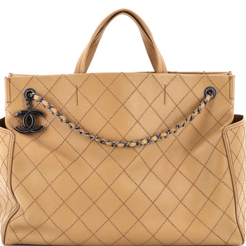 Chanel CC Pocket Tote Quilted Calfskin Large