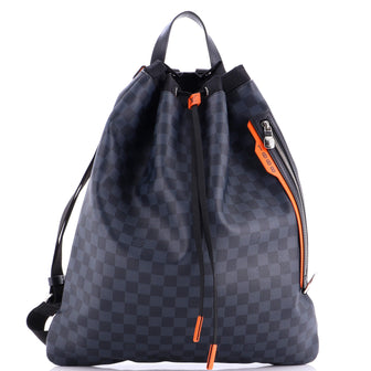 Louis Vuitton Drawstring Backpack Limited Edition Damier Cobalt Race