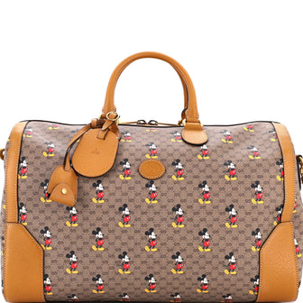 Gucci Disney Mickey Duffle Bag Printed Mini GG Coated Canvas Medium