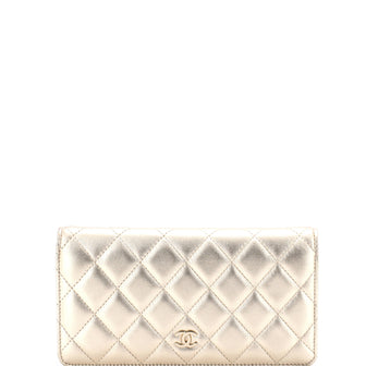 Chanel L-Yen Wallet Quilted Lambskin Long
