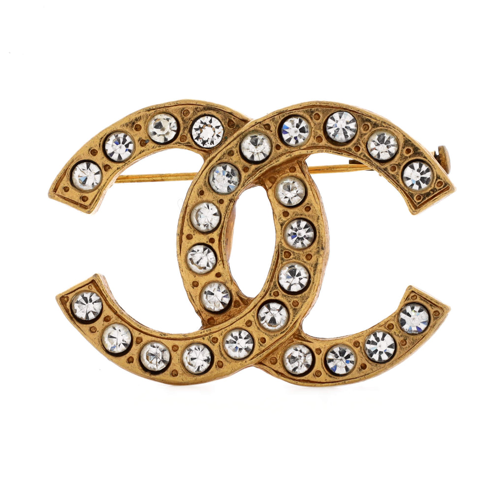 CC Brooch Metal with Crystals