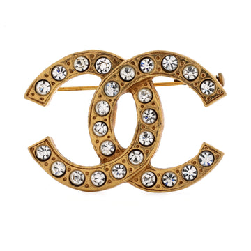 Chanel CC Brooch Metal with Crystals