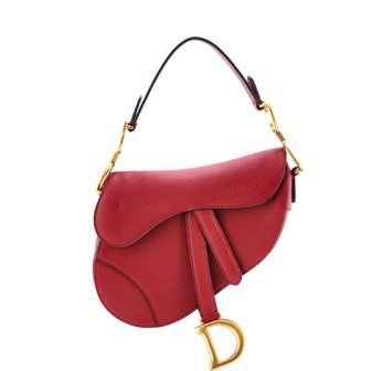Christian Dior Saddle Handbag Leather Mini