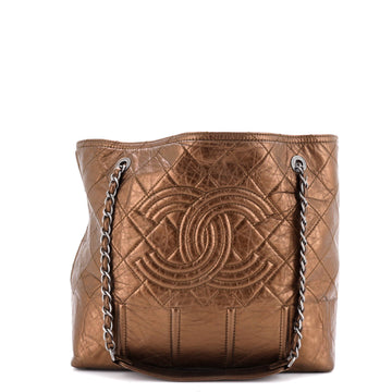 Chanel Shopping In Moscow Tote Quilted Distressed Leather Large