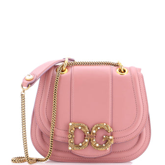 Dolce & Gabbana Amore Chain Crossbody Bag Leather Small