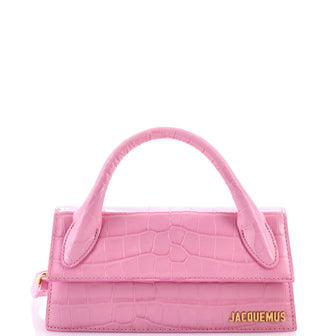 Jacquemus Le Chiquito Bag Crocodile Embossed Leather Long