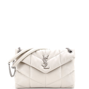 Saint Laurent Loulou Shoulder Bag Matelasse Chevron Leather Small