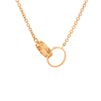 Cartier Love Interlocking Necklace 18K Rose Gold