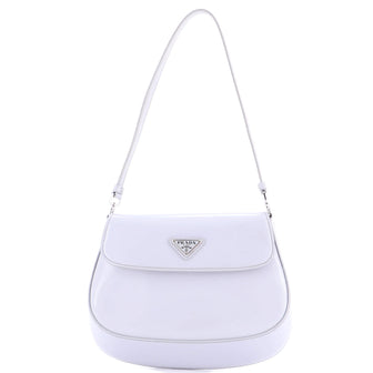 Prada Cleo Flap Shoulder Bag Spazzolato Leather Small