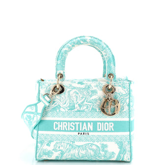 Christian Dior Toile de Jouy Lady D-Lite Bag Embroidered Canvas